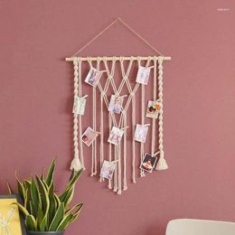 Tapestries Hanging Po Display Macrame Wall Pictures Frame Holder 10 Clips Boho Home Office Decor Art Teen Girl Room