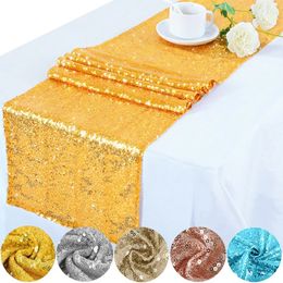 Sparkly Sequin Table Runners for Wedding Decoration Glitter Christmas Birthday Baby Shower Party Decor Wholesale 240325