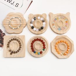 Bead Design Plate Solid Wood Hand Bead DIY Tool Hand Surround Display Plate Bracelet Storage Head Jewelry Tray F2024327