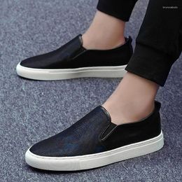 Casual Shoes 2024 Men Sneakers Leather Trend Shoe Breathable Leisure Male Non-slip Moccasins Italian Driving