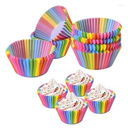 Baking Moulds 100PCS Colour Printing Muffin Cases Paper Cups Cake Cupcake Liner Mould Party Tray Decorating Tool Decor