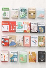 40 PCSbox Mini Cartoon Paper Sticker Decoration Decal DIY Album Scrapbooking Seal Sticker Kawaii Stationery Gift Material Escol1887040
