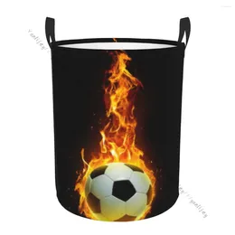 Laundry Bags Basket Round Dirty Clothes Storage Foldable Soccer Ball Hamper Organizer