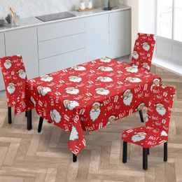 Table Cloth 2024 Christmas Tablecloth Printing Restaurant Year Wedding Decoration Rectangle Antifouling Manteles