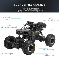 1:16 4WD RC Car Rock Crawlers Drive Car 2.4G Radio Control RC Cars Toys Buggy High speed Trucks Off-Road Trucks Toys for Kid