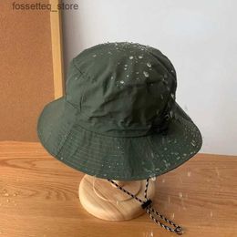 Wide Brim Hats Bucket Hats Waterproof Fisherman Hat Women Summer Sun Anti-UV Protection Camping Hiking Mountaineering Cs Mens Panama Bucket Outdoor Hat L240402