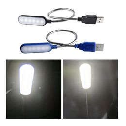 Flexible USB Book Lights DC5V Mini Portable Table Lamp USB Reading Lamps For Power Bank Laptop Notebook PC Computer Night Lights
