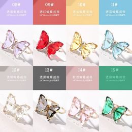 new 2024 2Pcs Crystal Butterfly Alloy Nail Art Decorations Aurora Holographic 3D Butterflies Rhinestones Jewellery DIY Manicure Accessorie for