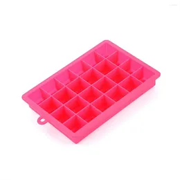 Baking Moulds Rose Red Silicone Ice Tray With Lid Square Box Auxiliary Food Puree Cheese Jelly Mold Bar Kitchen Tool Cocktail-Cube