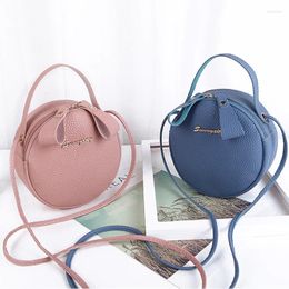 Shoulder Bags Circular Design Fashion Women Bag Leather Women's Crossbody Messenger Ladies Purse Female Round Handbag