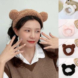 Unisex Stereo Bear Ears Shape Headbands Elastic Make Up Headband Stretch Soft Yoga Sports Washing Face Hair Holders Dropshipping