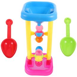 Sand Play Water Fun Sand Beach Toy Water Toys Wheel Kids Hourglass Sandbox Tower Funnel Outdoor Toddlers Table Summer Play Bath Plaything Playset 240402