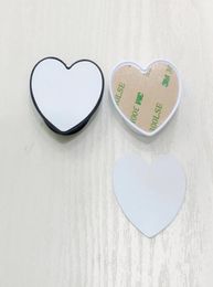 Universal Cell Phone Holder with Blank Aluminium Sublimation Insert for Customised grip Stand car Mount heart shape Holders BlackW1082764