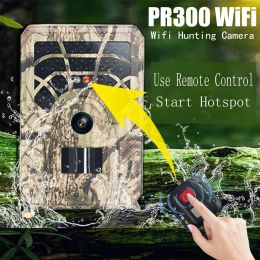 PR300 WIFI 1080P 24MP Trail Camera, Hunting Camera Motion 0.2s Trigger Time Trail Game Camer Wildlife Monitoring built-in WIFI