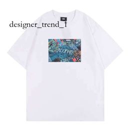 Kith T Shirt Men's and Women's Designer Breathable Loose Casual Short Sleeve Kith Sesame Street High Quality Vintage Fashion Short Sleeve American Size 3306