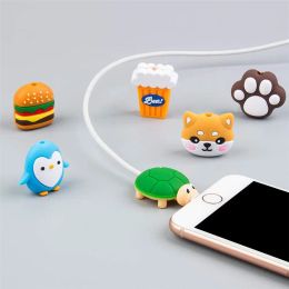1pc Cute USB Cable Protector Data Line Cord Protector Protective Case Cable Winder Cover For iPhone Android Charging Cable