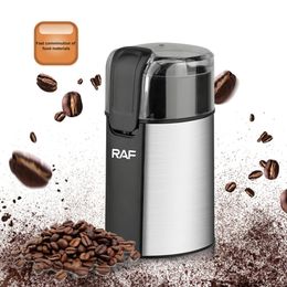 Portable Electric Coffee Grinder 200W Herb Nuts Grains Pepper Grass Tobacc Spice Flour Mill Cafe Beans Automatic Grinder Machine 240328