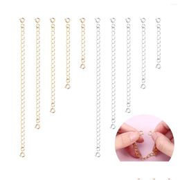 Chains 10Pcs Jewellery Making Accessories Necklace Extension Chain 5 Sizes Extender Bracelet Diy Spring Buckle Anklet Iron Durable Drop Dhpic