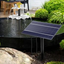 Garden Decorations Solar Bird Bath Fountain Pond Pump Kit Water For Outdoor