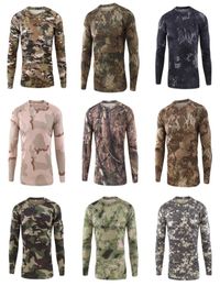 NewTShirt Bodybuilding Tights Mens Dry Quick Camo Long Sleeve T Shirts Crossfit Compression Shirt9897955211