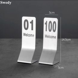 Metal Wedding Table Numbers Stand 1-100 Optional Banquet Restaurant Party Decorate Place Card Holder Stand