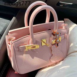 Handbag Bk Platinum Leather Designer Houge Cherry Blossom Powder Small Bag High Sense Bag Female 2024 New Spring and Summer Handbag Messenger Bag