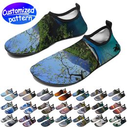 Customised Slipper Men's water shoes black white red blue green beige pink grey casual men's and women's sports shoes outdoor walking jogging customization 110-5