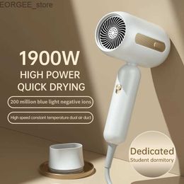 Electric Hair Dryer Double blue light negative ion hair dryer for quick drying hair care and overheating protection suitable for home and travel Y240402