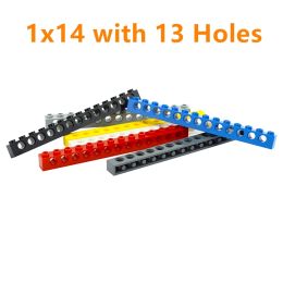 Compatible 32018 Building Blocks Technical MOC Parts 1x14 with 13 holes Perforated Bricks Assembles Particles Long Beam Toys