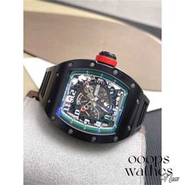 Watches Designer Watches Mechanical Wrist watch Swiss Movement Swiss Rm Tactical Mechanical Wrist Limited Rm030 Series Black Carbon Rm030ss