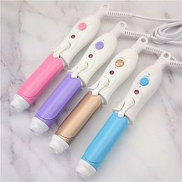 110-240V Portable Travel Electric Mini Hair Curler Curling Iron Fast Small Tourmaline Ceramic Wavy Tong Hair Styling Tool 240327