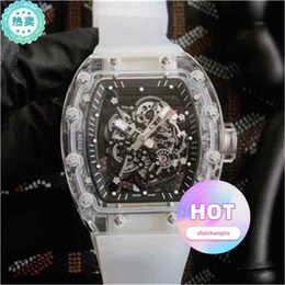 luxury watch Mechanical cool Rakish Wrist watches TV Factory rm055 mens Mechanics Fashion Trend Transparent Business Crystal Bottom Z8ZK 0BP2 2023 New Luxury Style