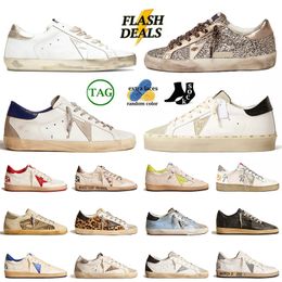golden goose women man sneakers shoes ggdb Top Quality Luxurys Itália Marca Luxurys Loafers Trainers Couro Preto Branco Vintage Plate-forme Sports 【code ：L】
