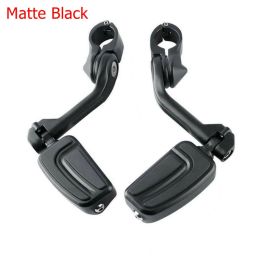 Motorcycle 1-1/4" 32mm Foot Rests Footpeg Long Angled Highway Engine Guard For Harley Electra Glide Road Glide