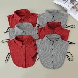 Bow Ties Polyester Houndstooth Shirt False Collar Decorative Bottoming Vintage Detachable Collars Women Clothes Accessories