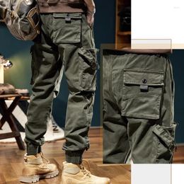 Men's Pants American Street Retro Leggings With Classic Design Multi Pocket For Workwear