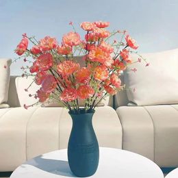 Decorative Flowers A Of 5 Heads Artificial Rhododendron Foam Pink Azalea For Home Tables Wedding Kitchen Decor