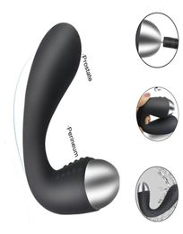 10 Speed Prostate Massager Anal Vibrator Sex Toys for Adults Men Women Erotic USB charge Flexible Vibrating Butt Plug Sex Shop Y207126944