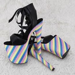 Dance Shoes Women's 20CM/8inches PU Upper Platform Sexy High Heels Sandals Fashion Model Party Dress Pole 124