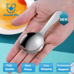 Spoons Stainless Steel Round Head Spoon Odourless Cookware/drinkware/tableware/accessories Mini Teaspoon 30g