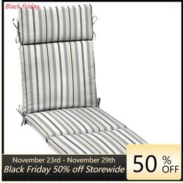 Pillow Backrest Chair Grey Stripe Rectangle Chaise Lounge 1 Piece Lumbar Waist