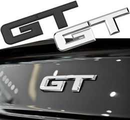 3D Metal Car GT Logo Sticker For Mustang Auto Rear Trunk Tailgate Font Letters Emblem Nameplate Decor Replace Accessories5335264