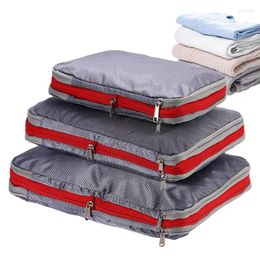Storage Bags Vacuum Travel Bag Compressible Packing Cubes Foldable Waterproof Suitcase Nylon Luggage Organizer