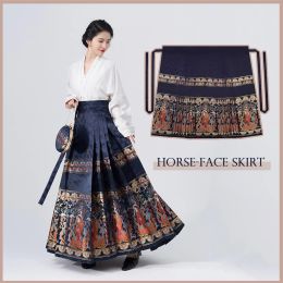 NEW Ming Dynasty Horse Face Skirt For Woman Chinese Traditional Embroidery Hanfu Shirt New Design Party
