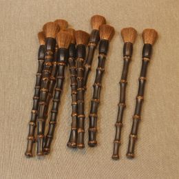 Purple bamboo root carving pot pen bamboo whip tea brush lint-free tea ceremony spare parts factory direct bamboo crafts