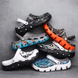 Boots Summer Comfortable Men's Garden Clogs Camouflage Breathable EVA Injection Shoes Casual Sandal Woman Beach Slippers Water Shoes