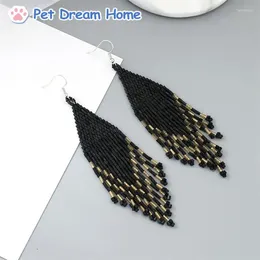 Cat Carriers High-quality Earrings Fashionable Tassel Eye-catching Versatile Fringe Colorful Dangle Fashion Must-have Jewelry