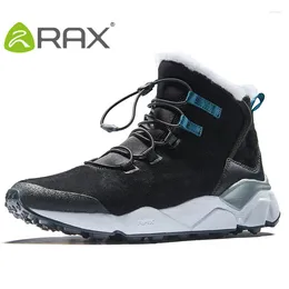 Fitness Shoes RAX Men's Hiking Latest Snowboot Anti-slip Boot Plush Lining Mid-high Classic Style Boots For Professional Men