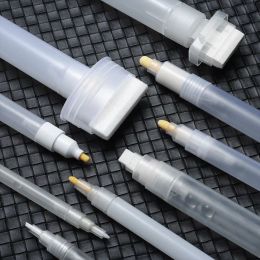 1PC Plastic Empty Pen Rod Plastic Liquid Chalk Marker Barrels Pen Transparent Transparent Barrels Tube Paint Refillable ink Pen