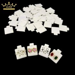 Back Ear Studs Holder White Puff Pad Earring Cards Jewellery Display Holder Tray Insert Organiser